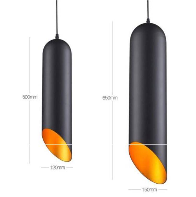 Lámpara de suspensión LED moderno con tubo de aluminio Lighty