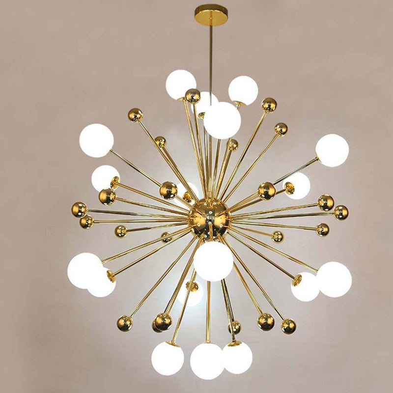 LED gold design chandelier with multiple glass balls Creative