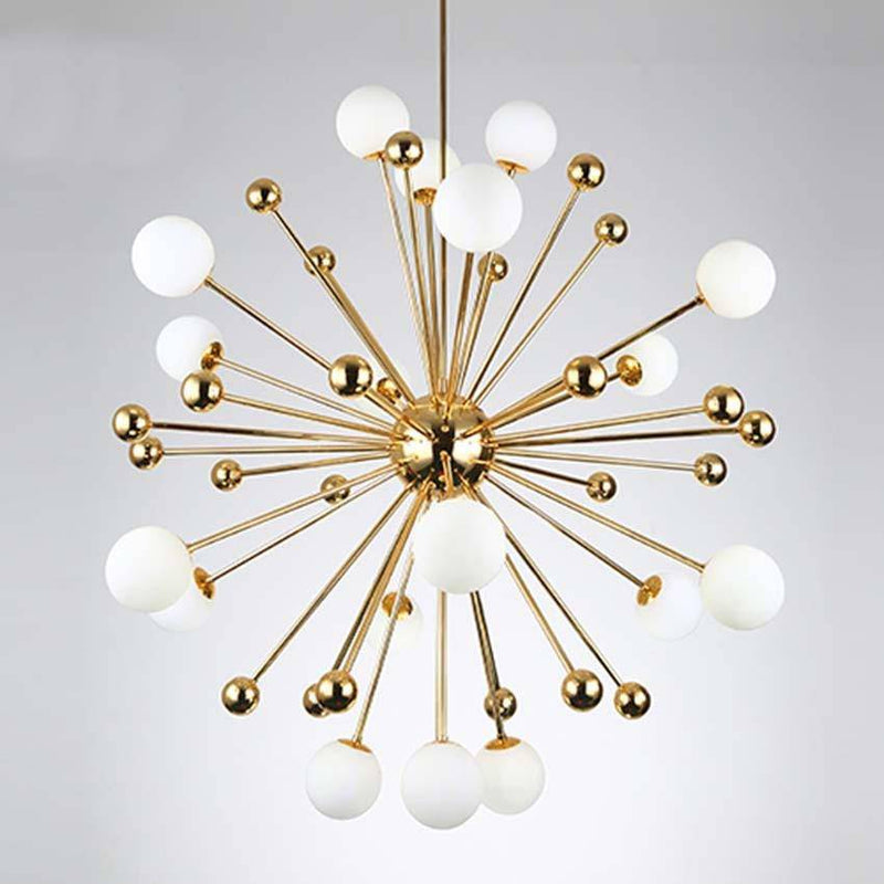 LED gold design chandelier with multiple glass balls Creative