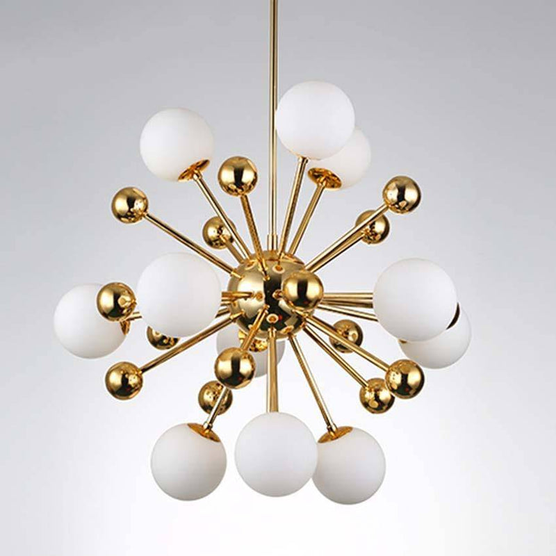 LED gold design chandelier with multiple glass balls Creative