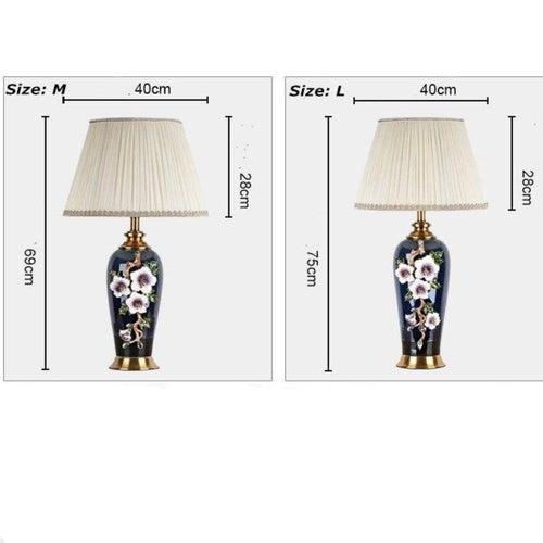 Lampe à poser LED en céramique noire avec abat-jour colorée style Japonais - vue 6 sur 5