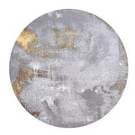 Tapis design rond gris avec tâches dorées Thick B