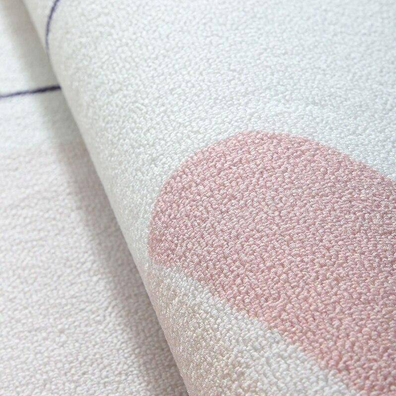 Tapis moderne rectangle blanc et beige style Nordic design - vue 5 sur 6