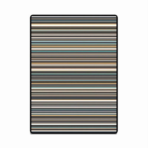 Tapis rectangle moderne à rayures sombres