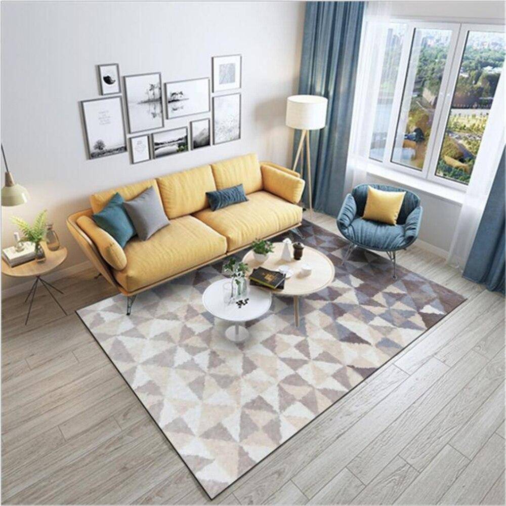 Tapis rectangle scandinave tons de beige - vue 4 sur 5