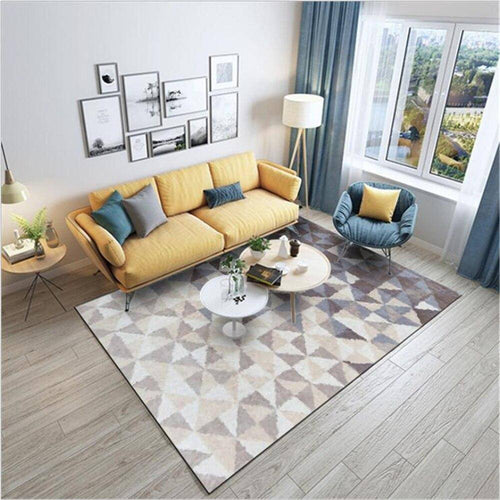Tapis rectangle scandinave tons de beige