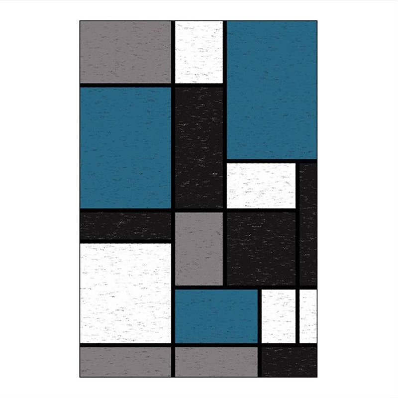 Tapis moderne rectangle formes géométriques Nordic