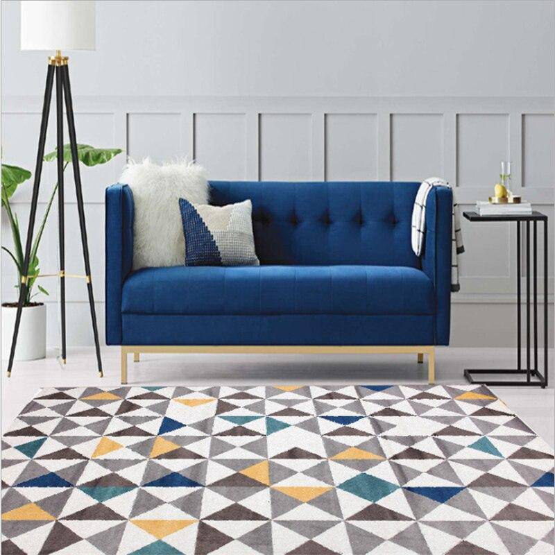 Tapis rectangle scandinave à triangles Fashion