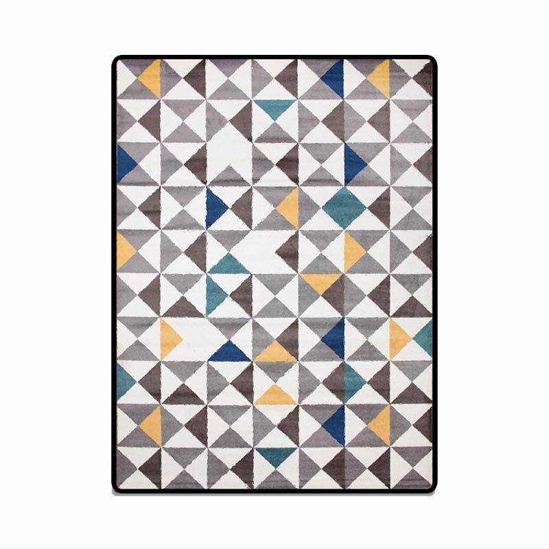 Tapis rectangle scandinave à triangles Fashion