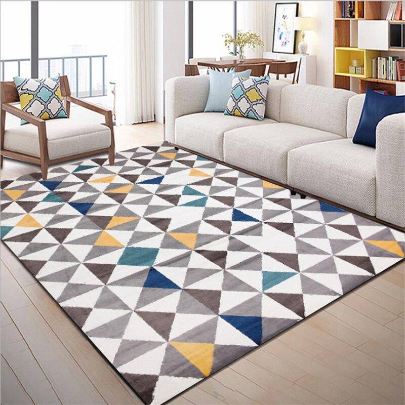 Tapis rectangle scandinave à triangles Fashion