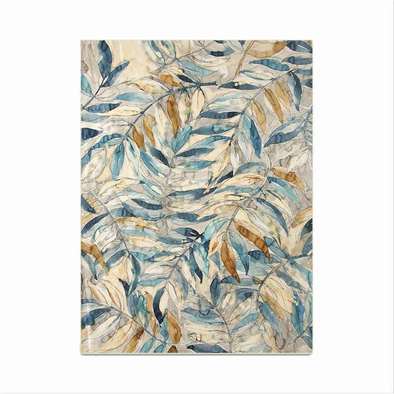 Tapis rectangle aux dessins de feuilles colorées Leaf - vue 6 sur 5