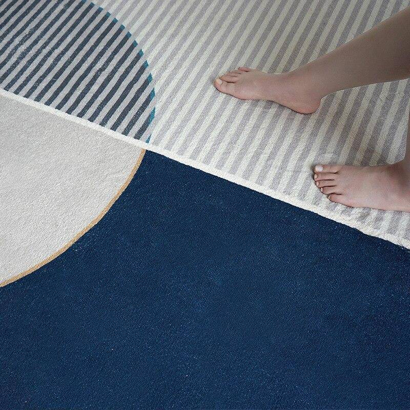 Tapis design japonais rectangle aux formes géométriques colorés Door B