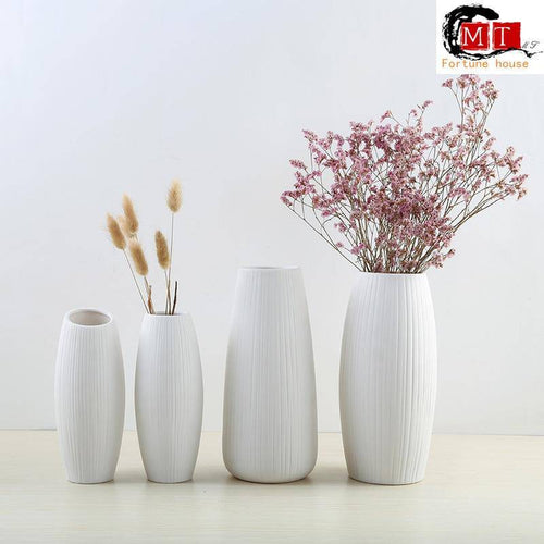 Modern white porcelain vase Nordic