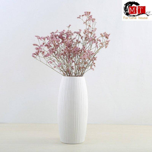 Vase moderne en porcelaine blanc Nordic - vue 5 sur 10