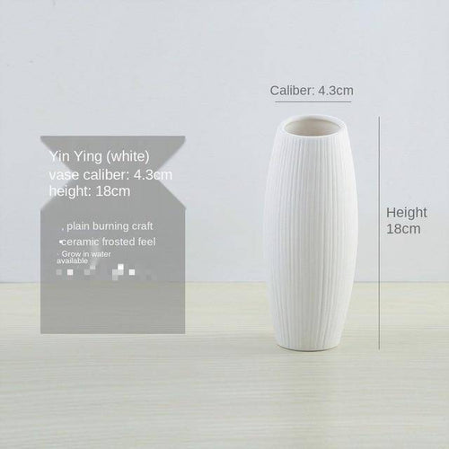 Vase moderne en porcelaine blanc Nordic - vue 7 sur 10
