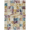 Tapis rectangle vintage avec carrés colorés Moma