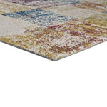 Tapis rectangle vintage avec carrés colorés Moma