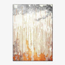 Tapis moderne rectangle gris avec traits oranges Rugs