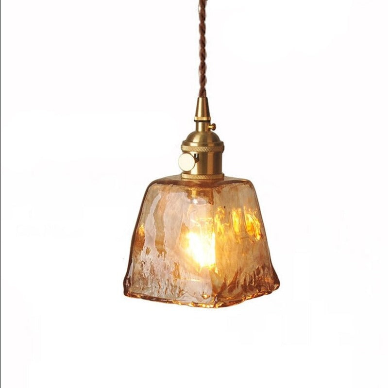 Suspension LED style vintage en verre Dolkie