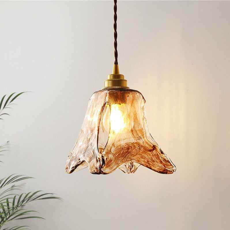 Lámpara de suspensión LED de estilo vintage en cristal Dolkie