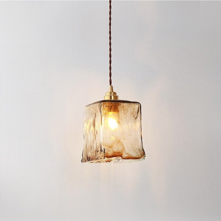 Suspension LED style vintage en verre Dolkie