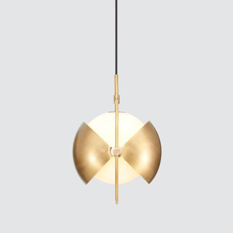 pendant light LED design with lampshade in gold metal Ball style