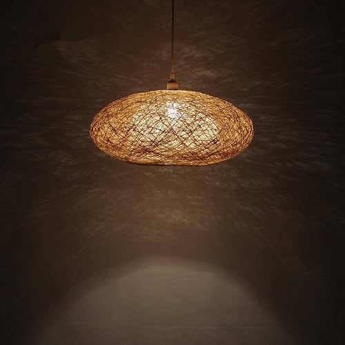 pendant light modern rounded bamboo Vintage