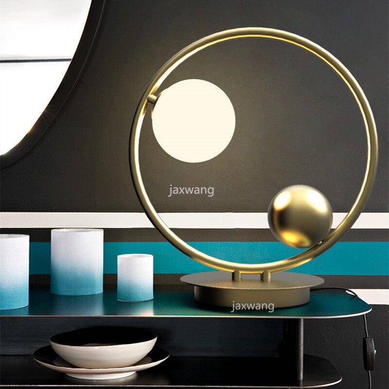 Creative Metal Ring and Ball LED Table Lamp