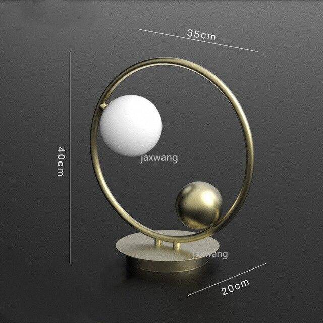 Creative Metal Ring and Ball LED Table Lamp