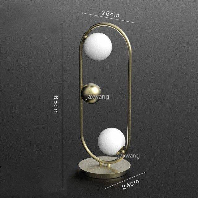 Creative Metal Ring and Ball LED Table Lamp