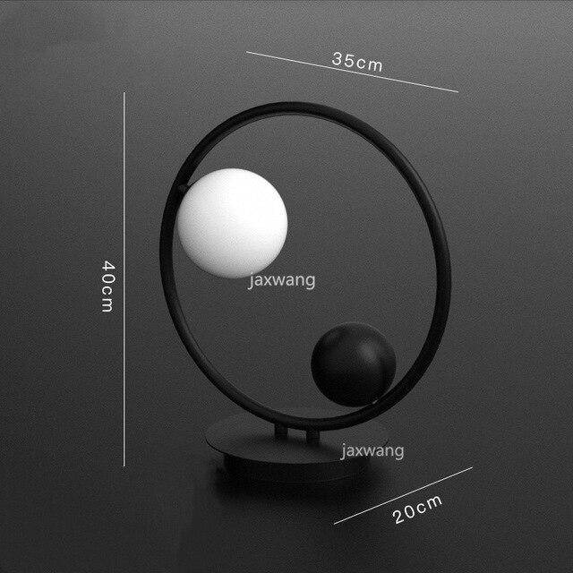 Creative Metal Ring and Ball LED Table Lamp