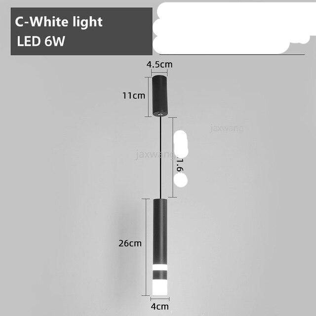 Suspension design LED en tube cylindrique métal Bar