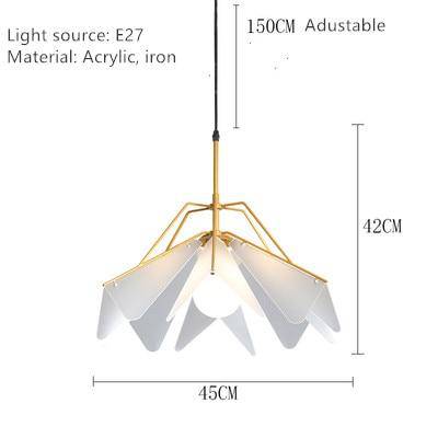 Suspension design LED style branche en métal