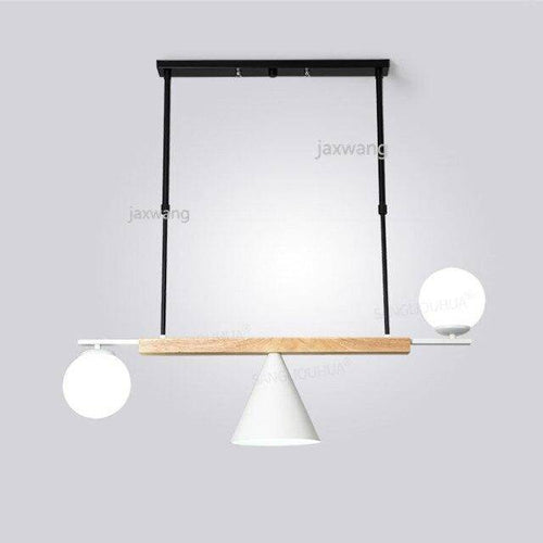 Suspension design à LED avec boules en verre et abat-jour triangle Loft - vue 8 sur 7