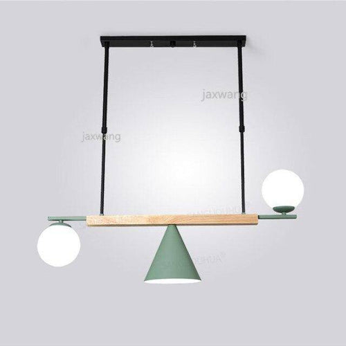 Suspension design à LED avec boules en verre et abat-jour triangle Loft - vue 6 sur 7