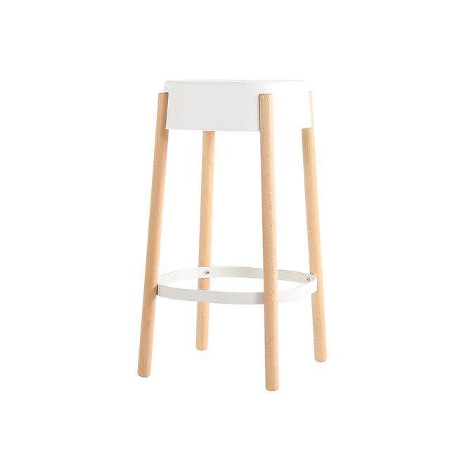 Tabouret de bar scandinave en bois et métal Maguy - vue 6 sur 6