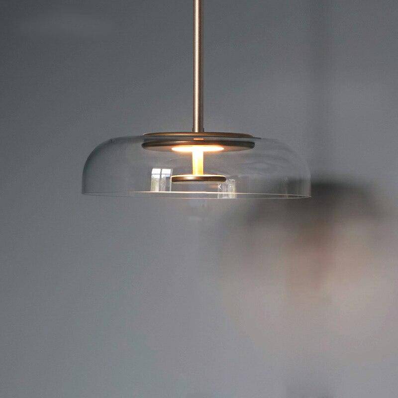 Suspension design arrondie en verre fumé Loft LED