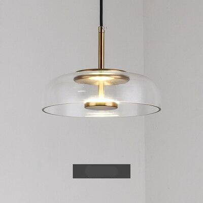 Suspension design arrondie en verre fumé Loft LED