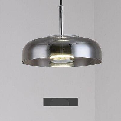 Suspension design arrondie en verre fumé Loft LED