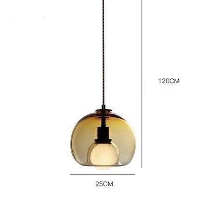 Suspension design LED boule en verre fumé Hang