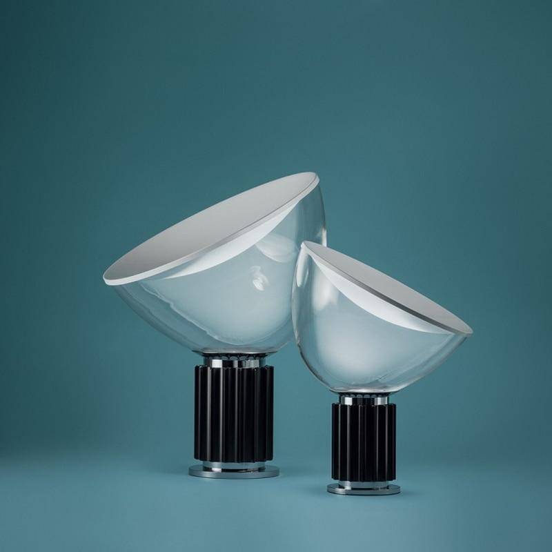 Lampe à poser design LED avec socle industriel et abat-jour arrondi - vue 6 sur 6