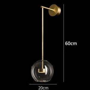 wall lamp LED wall lamp with cylindrical lamp and gold stem Lofty