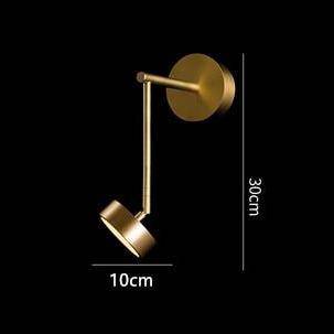 wall lamp LED wall lamp with cylindrical lamp and gold stem Lofty