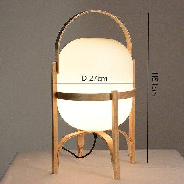 Lámpara de mesa de madera design estilo japonés