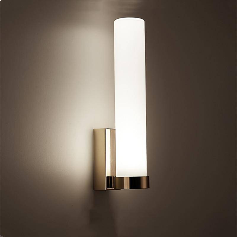 Lámpara de pared design LED en metal con cristal cilíndrico