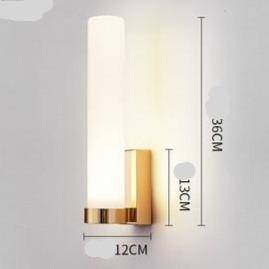 Applique murale design LED en métal avec verre cylindrique