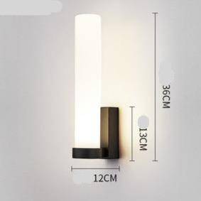 Applique murale design LED en métal avec verre cylindrique