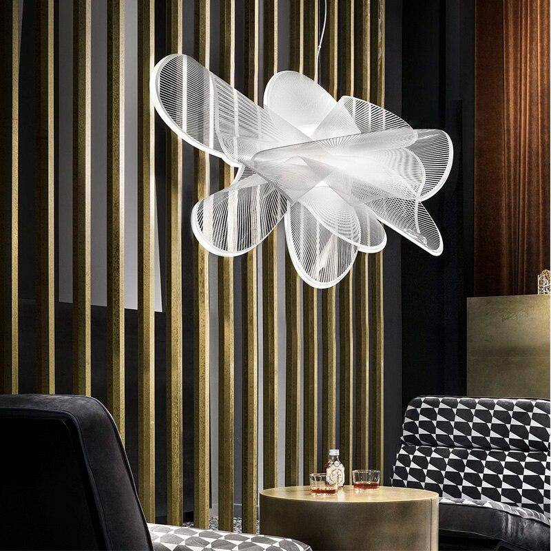 Lustre design moderne LED en fleur Italian designer