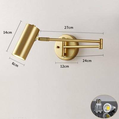 wall lamp LED design wall lamp with steerable sport in gold or black Light metal