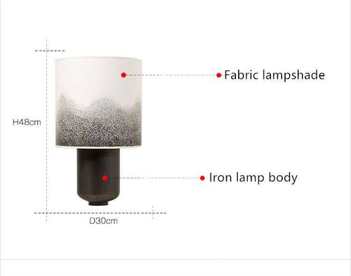 Lampe à poser design LED en métal coloré et tête en forme cylindrique à motifs Creative - vue 7 sur 7
